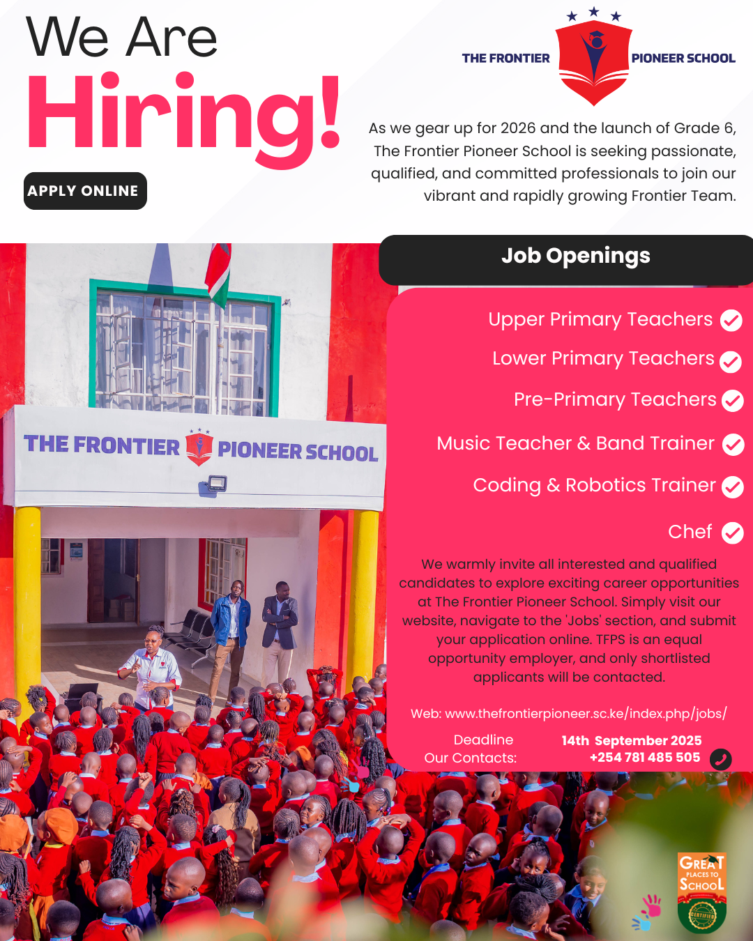 TFPS Job Adverts for 2026